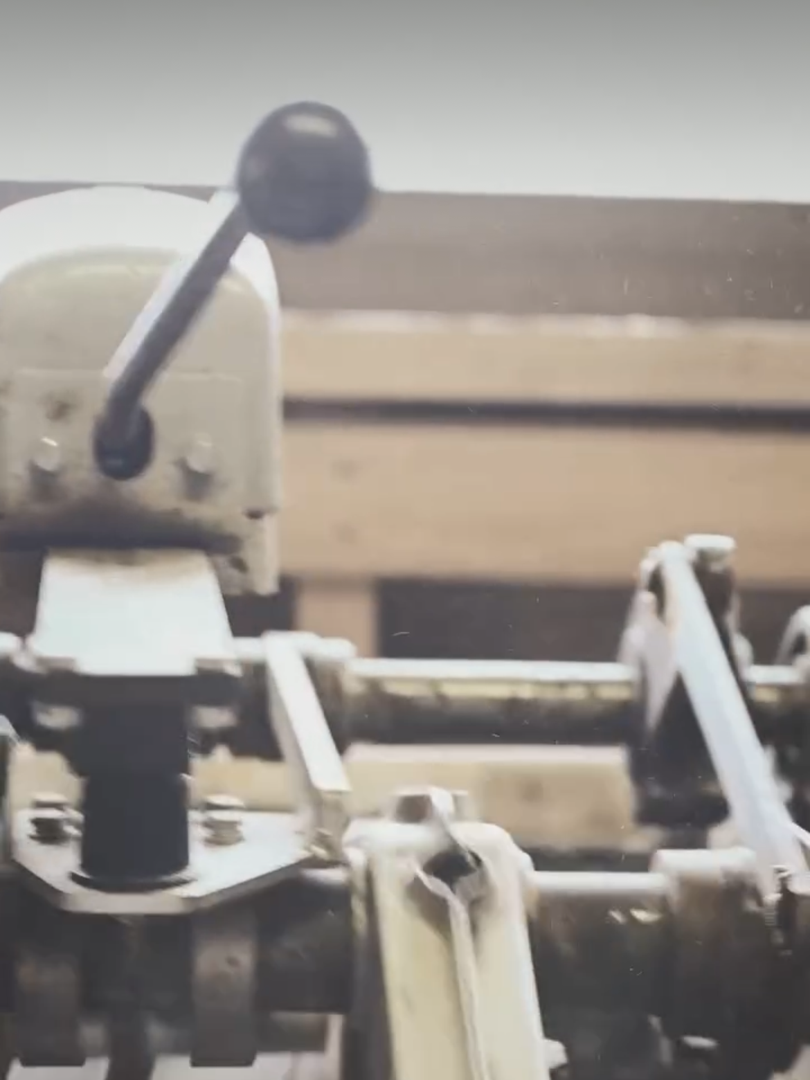 Tea processing machinery.