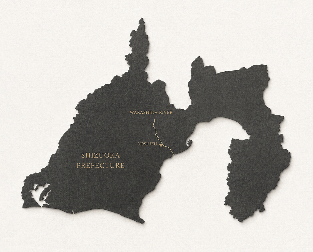 Map of Warashina in Shizuoka.